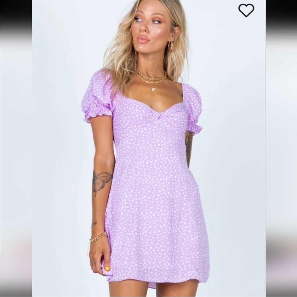 Princess‎ Polly FREYAH MINI DRESS PURPLE floral print size 4 - Picture 4 of 9